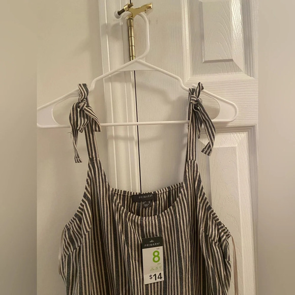 Blue and white striped romper - Picture 4 of 9